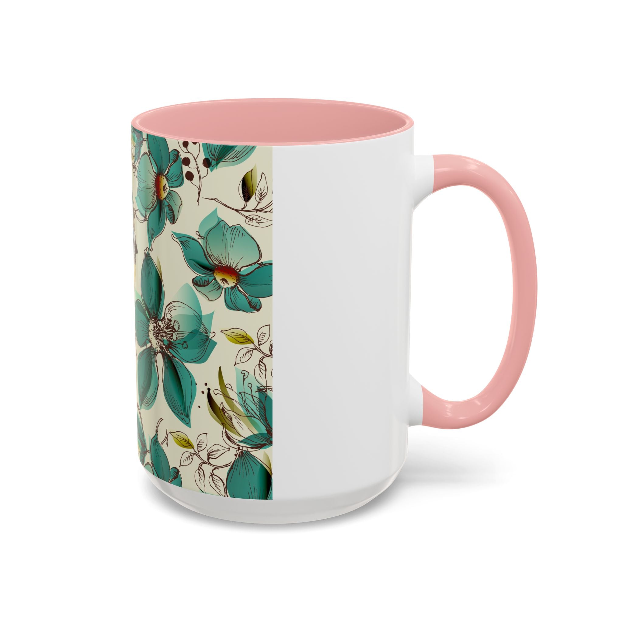 Floral Bluebird Teal Mug
