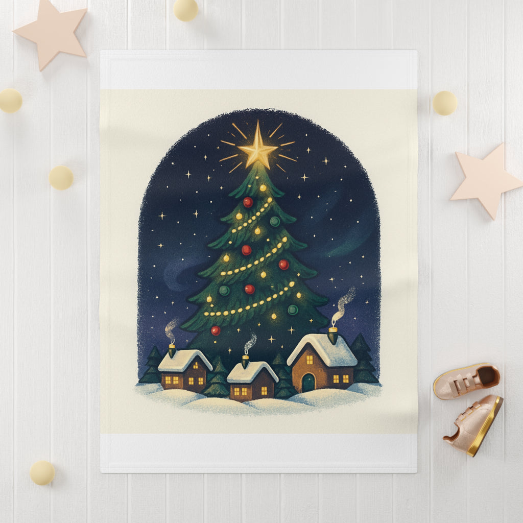 Star-Topped Christmas Tree Baby Blanket