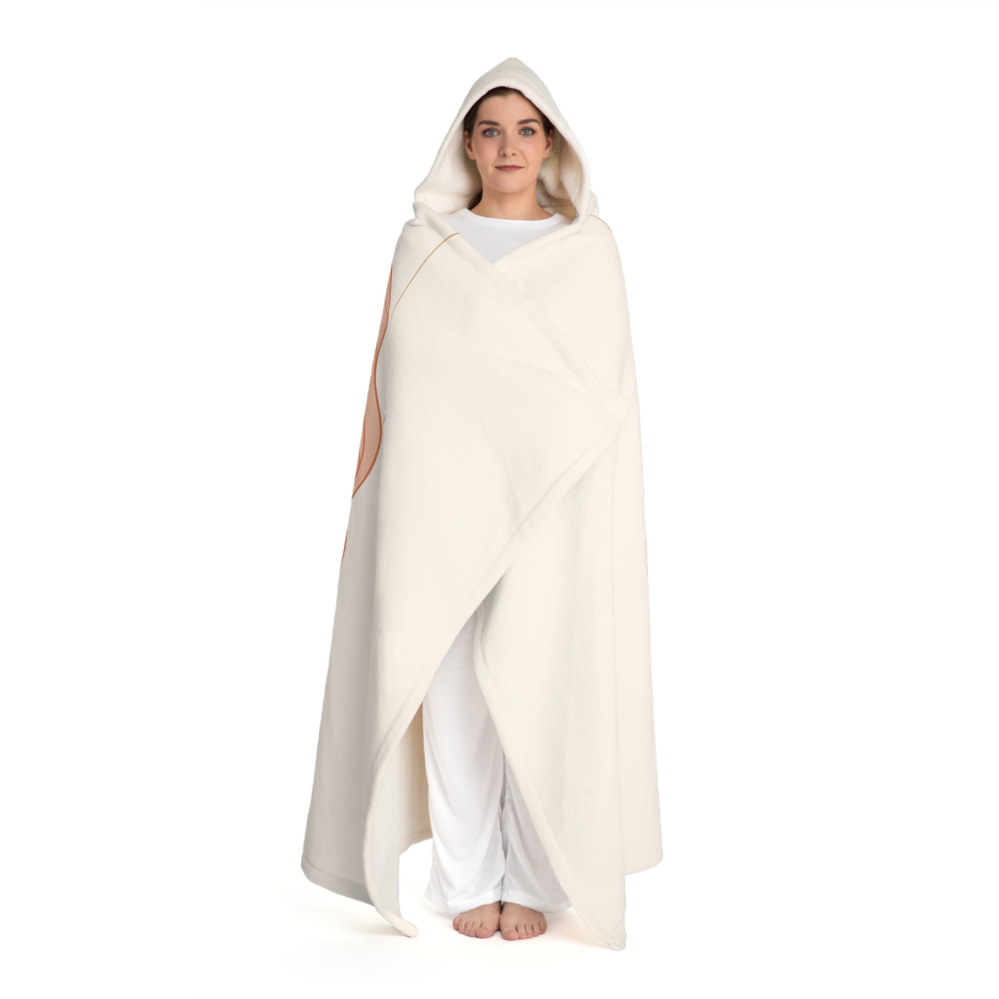 Designer Hooded Sherpa Blanket Cape — Ultra-Soft Fleece Hooded Throw for Cosy Lounging & Gifts